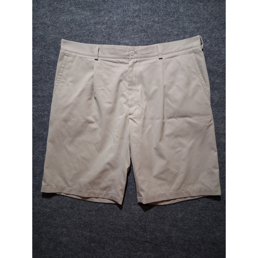 Nike Golf Shorts Mens 42 Beige Pleated‎ Casual Activewear Walking Shorts